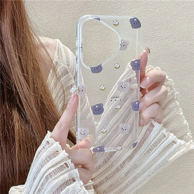For Huawei Pura 70 Case IMD Animal Pattern Glitter TPU Phone Cover