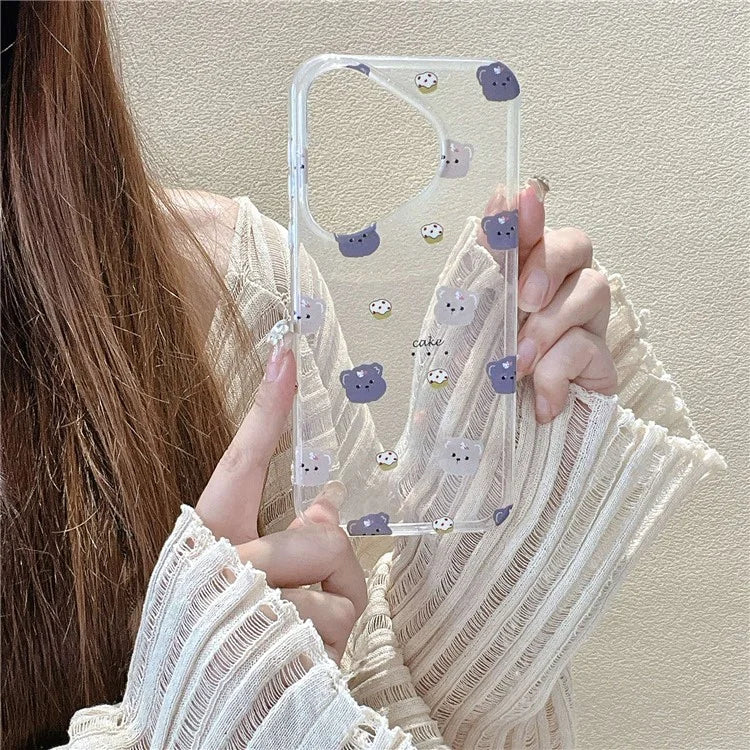 For Huawei Pura 70 Case IMD Animal Pattern Glitter TPU Phone Cover