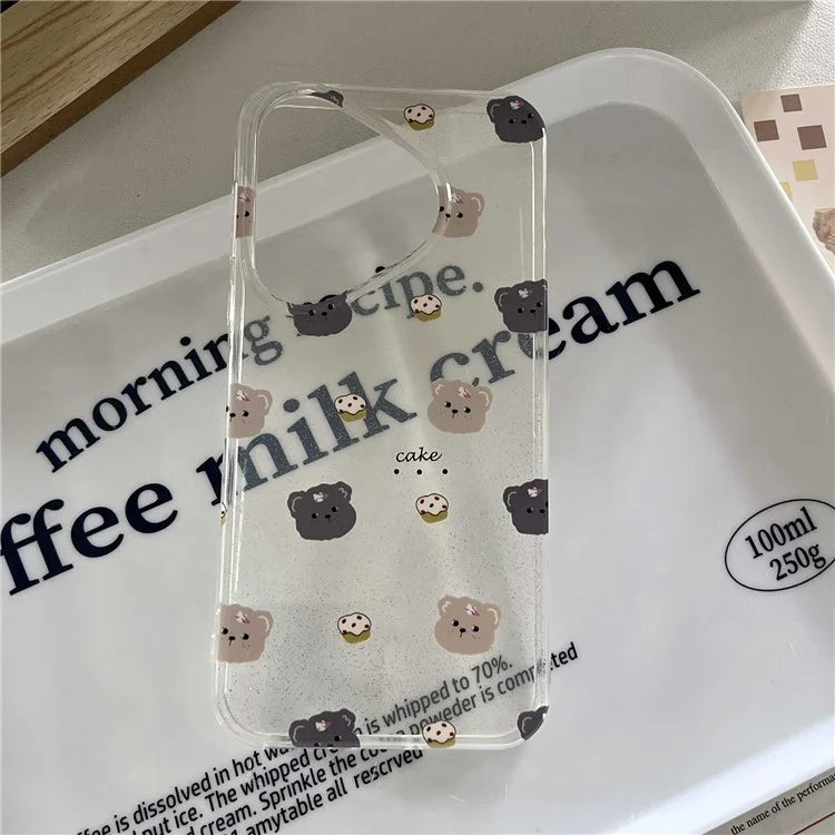For Huawei Pura 70 Case IMD Animal Pattern Glitter TPU Phone Cover