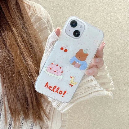 For iPhone 14 Shockproof Case IMD Pattern Soft TPU Phone Cover