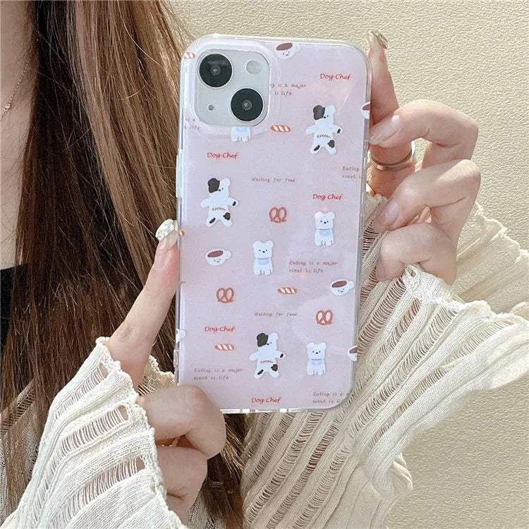 For iPhone 14 Shockproof Case IMD Pattern Soft TPU Phone Cover