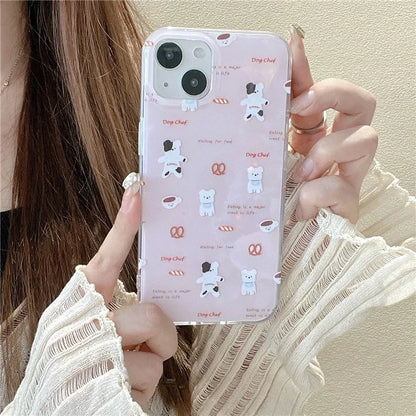 For iPhone 14 Shockproof Case IMD Pattern Soft TPU Phone Cover