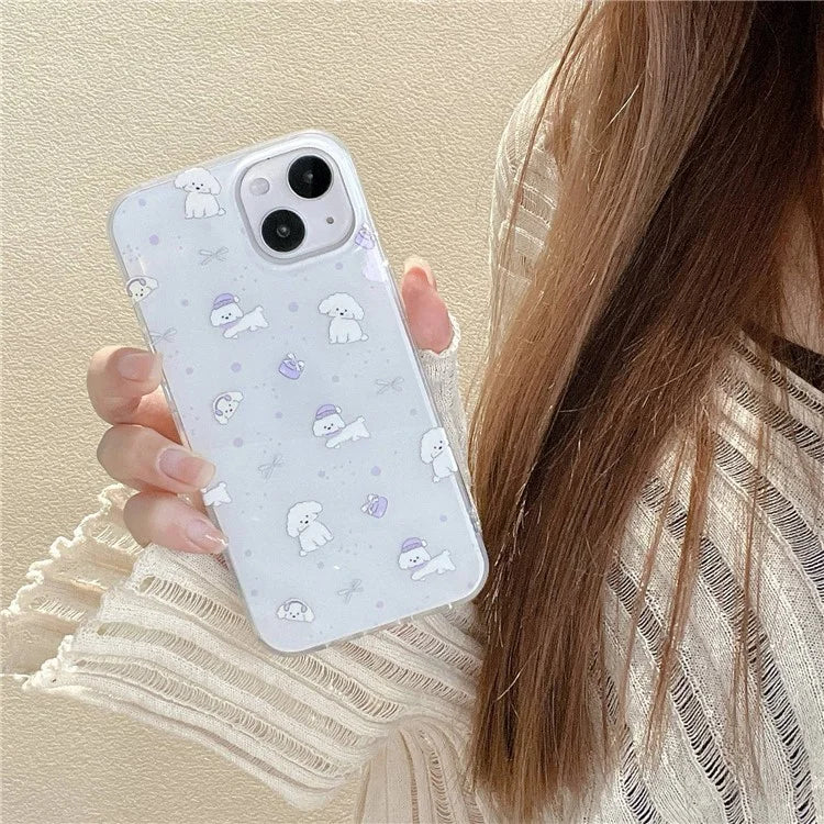 For iPhone 14 Shockproof Case IMD Pattern Soft TPU Phone Cover