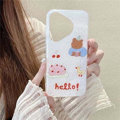 For Huawei Pura 70 Case Pattern IMD Soft TPU Shockproof Phone Cover