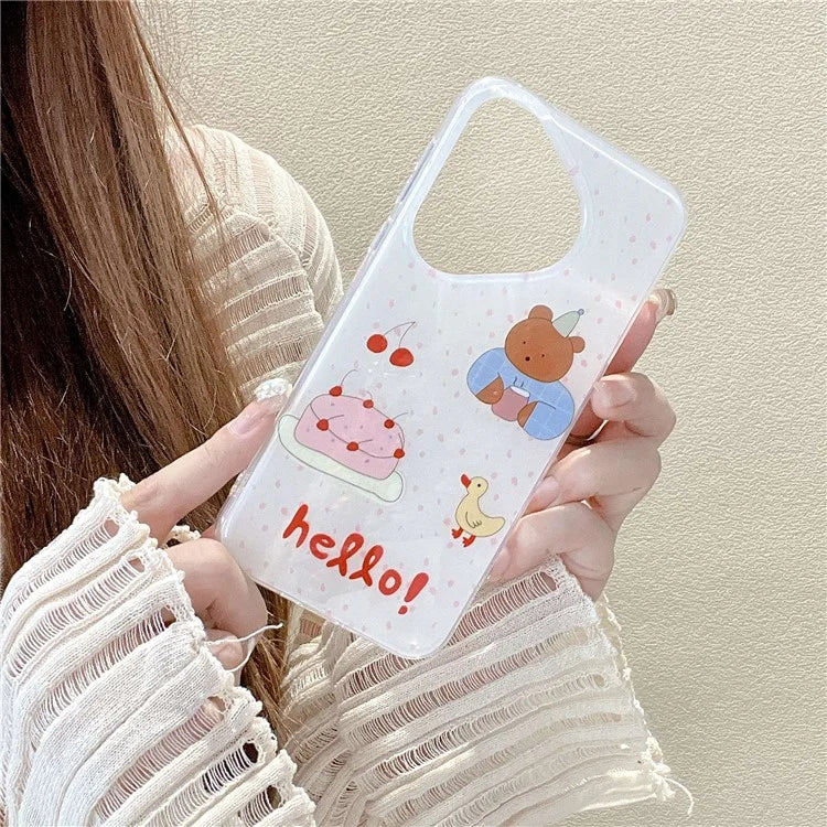 For Huawei Pura 70 Case Pattern IMD Soft TPU Shockproof Phone Cover