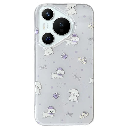 For Huawei Pura 70 Case Pattern IMD Soft TPU Shockproof Phone Cover