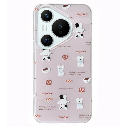 For Huawei Pura 70 Case Pattern IMD Soft TPU Shockproof Phone Cover