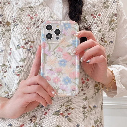 For iPhone 13 Pro Case IMD Heart Flower Pattern TPU Mobile Phone Cover