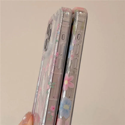 For iPhone 13 Pro Case IMD Heart Flower Pattern TPU Mobile Phone Cover