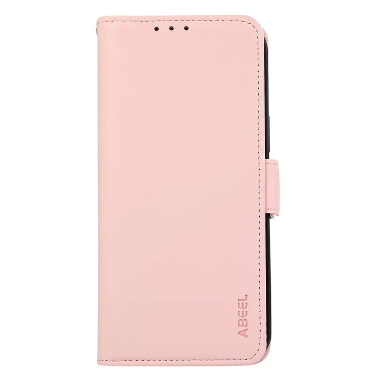 ABEEL For iPhone 16 Pro Max Leather Case RFID Blocking Wallet Stand Phone Cover