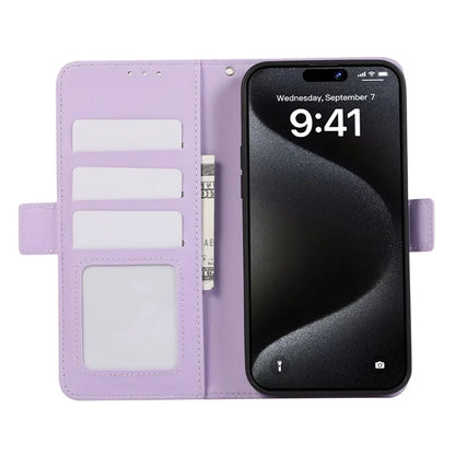 ABEEL For iPhone 16 Pro Max Leather Case RFID Blocking Wallet Stand Phone Cover