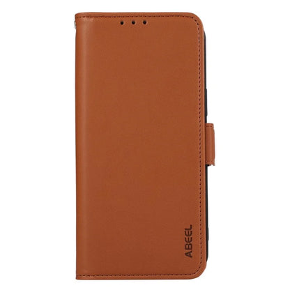 ABEEL For iPhone 16 Pro Max Leather Case RFID Blocking Wallet Stand Phone Cover