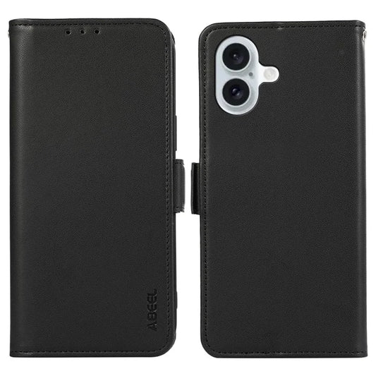 ABEEL For iPhone 16 Stand Case RFID Blocking Leather Wallet Phone Cover