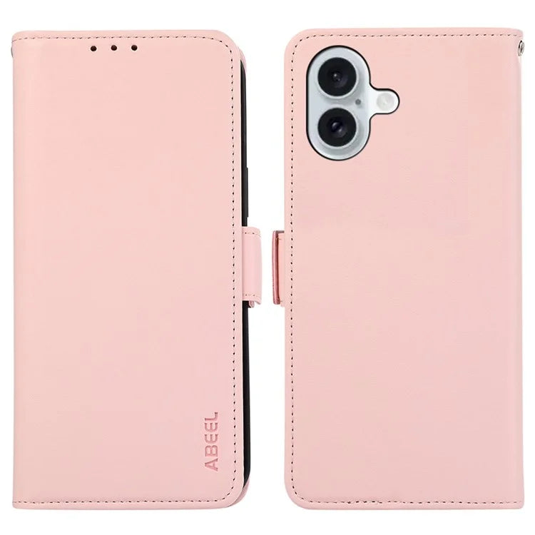 ABEEL For iPhone 16 Stand Case RFID Blocking Leather Wallet Phone Cover