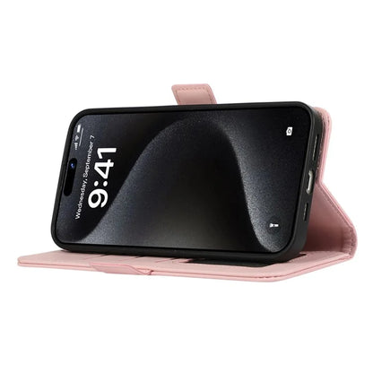 ABEEL For iPhone 16 Stand Case RFID Blocking Leather Wallet Phone Cover