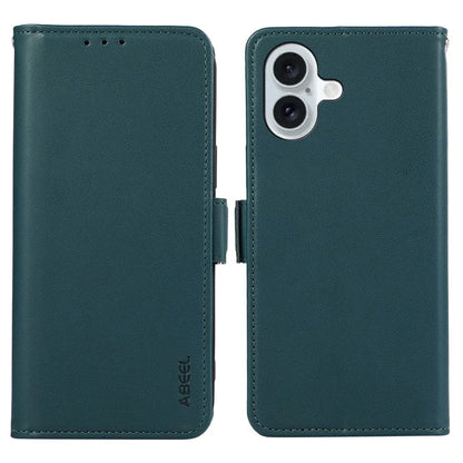 ABEEL For iPhone 16 Stand Case RFID Blocking Leather Wallet Phone Cover