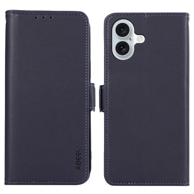 ABEEL For iPhone 16 Stand Case RFID Blocking Leather Wallet Phone Cover