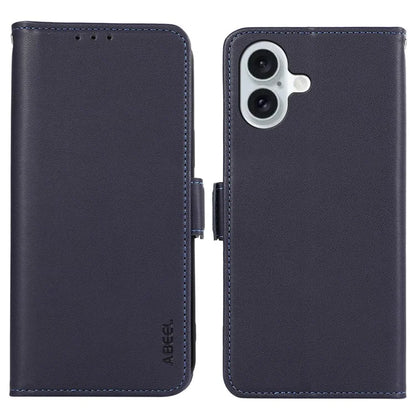 ABEEL For iPhone 16 Stand Case RFID Blocking Leather Wallet Phone Cover