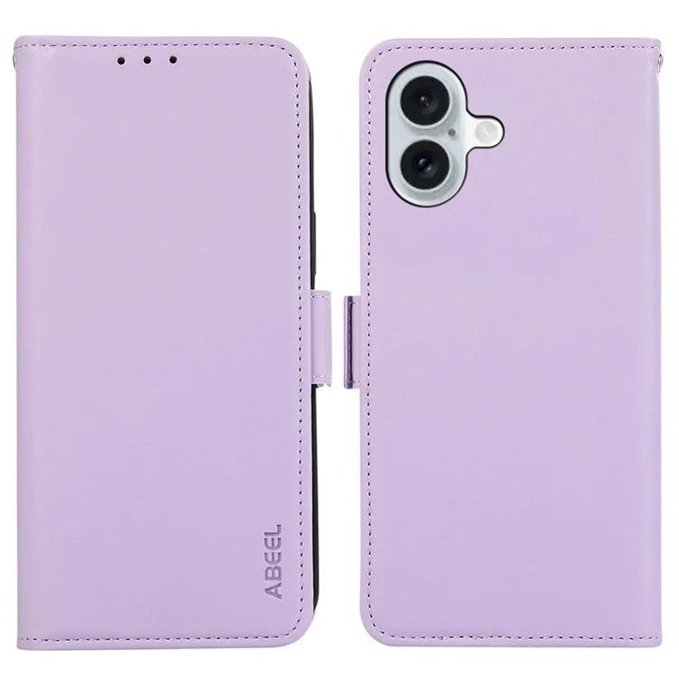 ABEEL For iPhone 16 Stand Case RFID Blocking Leather Wallet Phone Cover