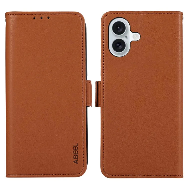 ABEEL For iPhone 16 Stand Case RFID Blocking Leather Wallet Phone Cover