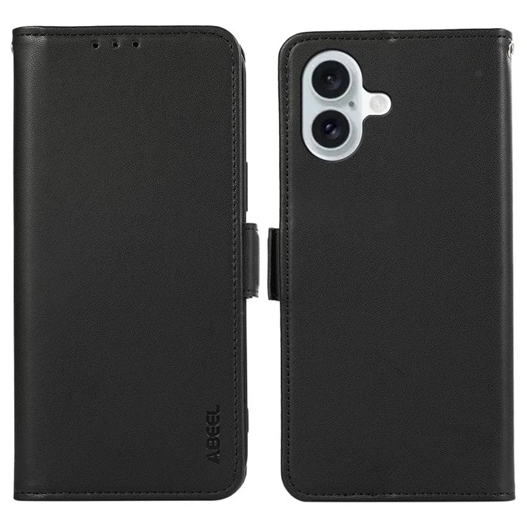 ABEEL For iPhone 16 Plus Case Leather Phone Cover with RFID Blocking Wallet