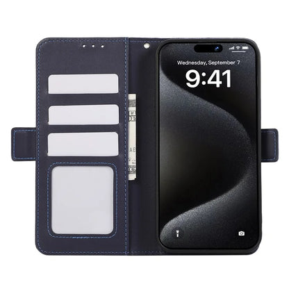 ABEEL For iPhone 16 Plus Case Leather Phone Cover with RFID Blocking Wallet