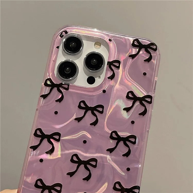 For iPhone 15 Pro Protective Cover IMD Pattern TPU Phone Case with Chain Strap