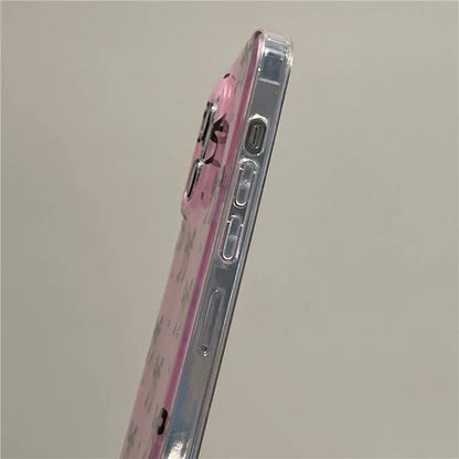 For iPhone 15 Pro Protective Cover IMD Pattern TPU Phone Case with Chain Strap