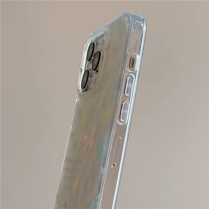 For iPhone 15 Pro Protective Cover IMD Pattern TPU Phone Case with Chain Strap