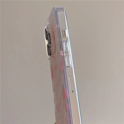 For iPhone 15 Pro Protective Cover IMD Pattern TPU Phone Case with Chain Strap