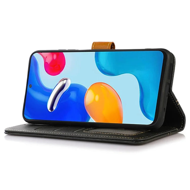 For iPhone 16 Pro Max Case Leather Wallet Stand Calf Texture Phone Protective Cover
