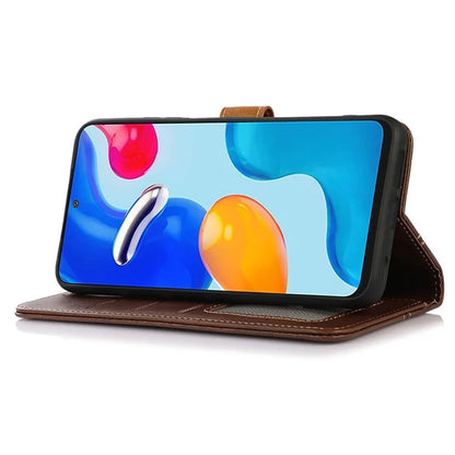 For iPhone 16 Pro Max Case Leather Wallet Stand Calf Texture Phone Protective Cover