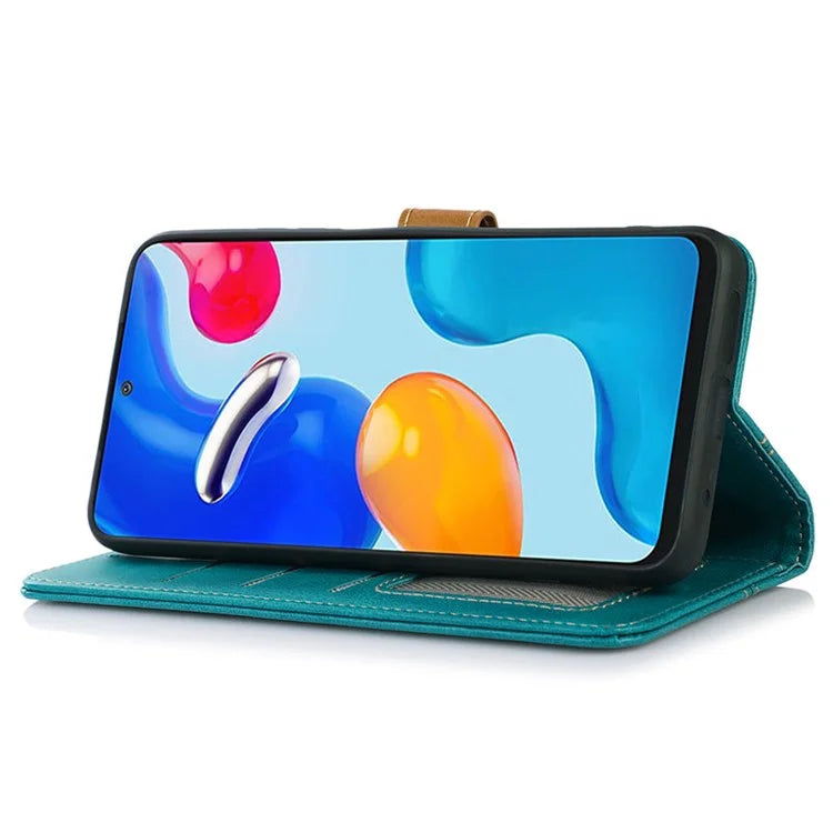 For iPhone 16 Pro Max Case Leather Wallet Stand Calf Texture Phone Protective Cover