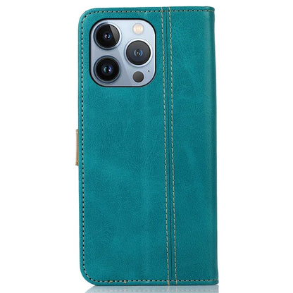 For iPhone 16 Pro Max Case Leather Wallet Stand Calf Texture Phone Protective Cover
