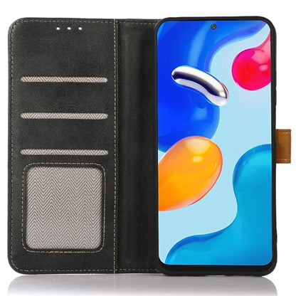 For iPhone 16 Pro Case Leather Wallet Stand Phone Cover Calf Texture Phone Shell