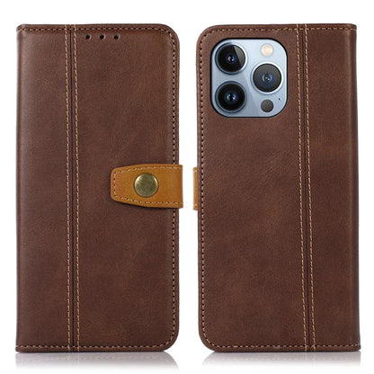 For iPhone 16 Pro Case Leather Wallet Stand Phone Cover Calf Texture Phone Shell