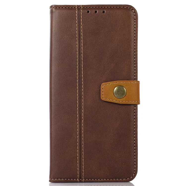 For iPhone 16 Pro Case Leather Wallet Stand Phone Cover Calf Texture Phone Shell