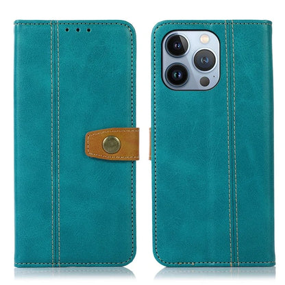 For iPhone 16 Pro Case Leather Wallet Stand Phone Cover Calf Texture Phone Shell