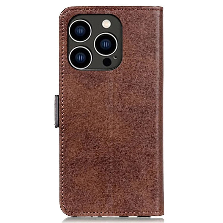 For iPhone 16 Pro Max Case Side Magnetic Clasp PU Leather Wallet Phone Cover
