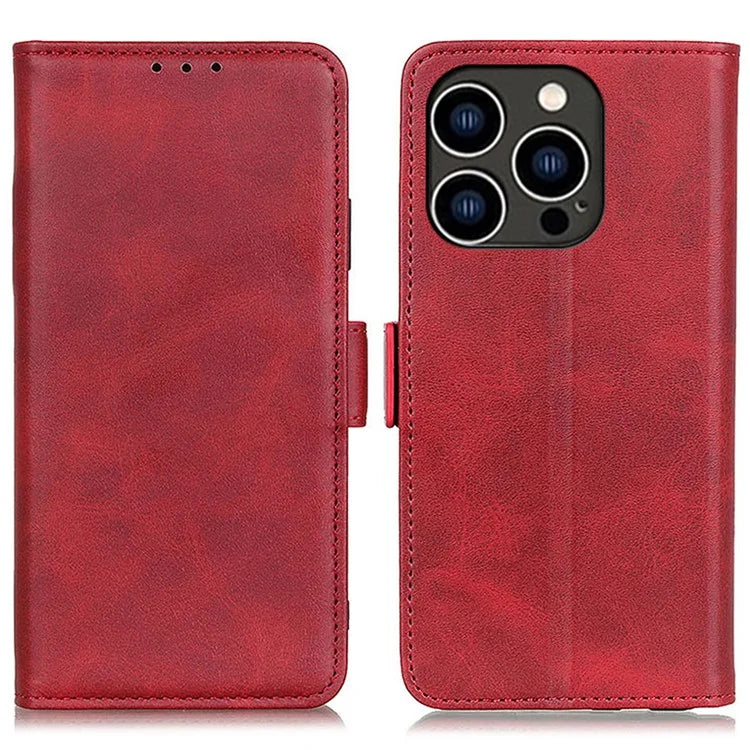 For iPhone 16 Pro Max Case Side Magnetic Clasp PU Leather Wallet Phone Cover