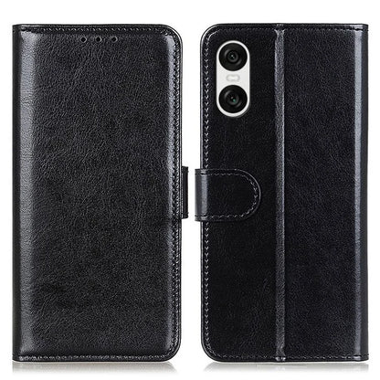 For Sony Xperia 10 VI Case Flip PU Leather Crazy Horse Texture Phone Cover