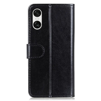 For Sony Xperia 10 VI Case Flip PU Leather Crazy Horse Texture Phone Cover