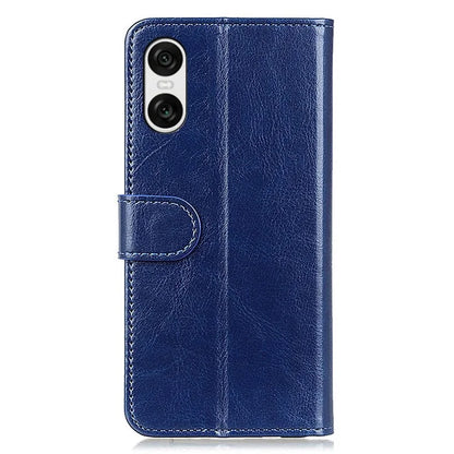 For Sony Xperia 10 VI Case Flip PU Leather Crazy Horse Texture Phone Cover