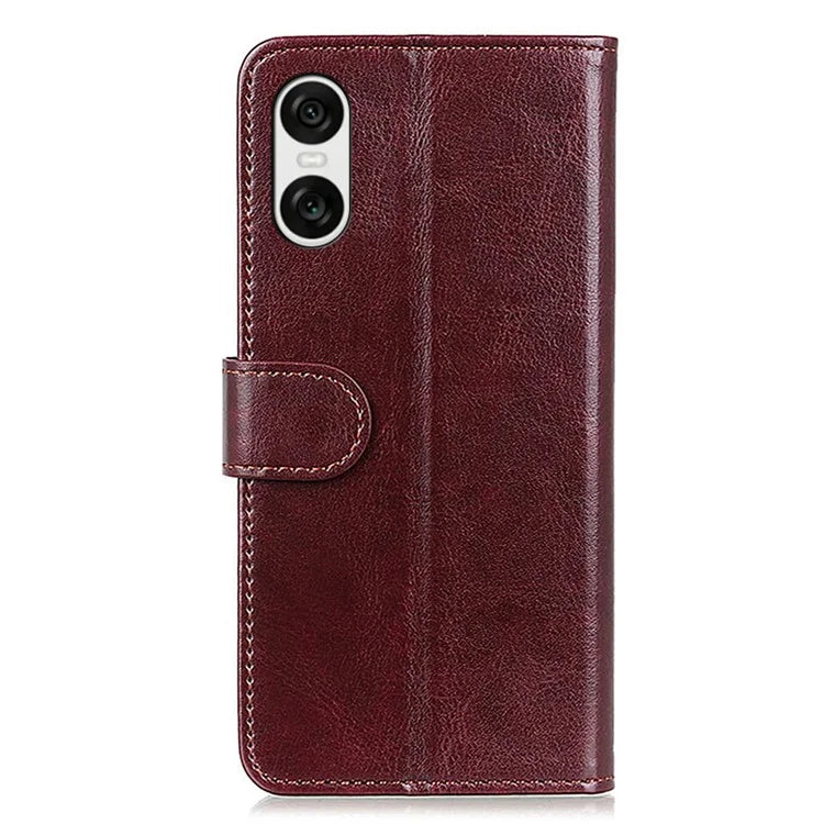 For Sony Xperia 10 VI Case Flip PU Leather Crazy Horse Texture Phone Cover