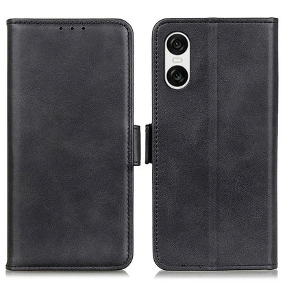For Sony Xperia 10 VI Case PU Leather Wallet Phone Cover Cowhide Texture