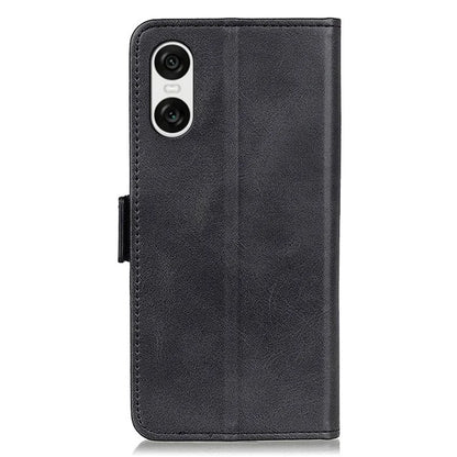 For Sony Xperia 10 VI Case PU Leather Wallet Phone Cover Cowhide Texture