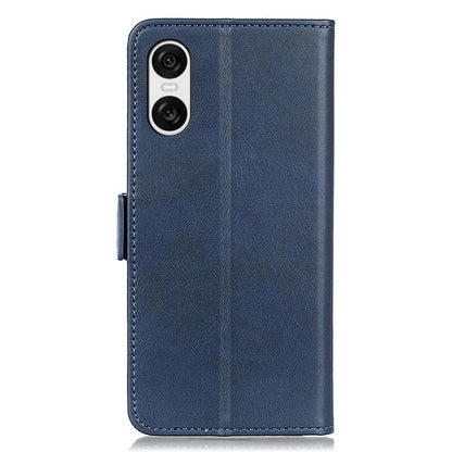 For Sony Xperia 10 VI Case PU Leather Wallet Phone Cover Cowhide Texture