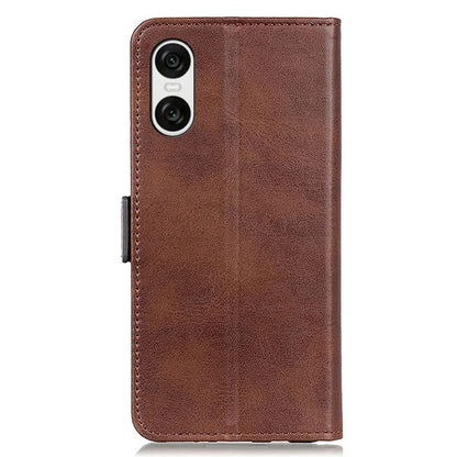 For Sony Xperia 10 VI Case PU Leather Wallet Phone Cover Cowhide Texture