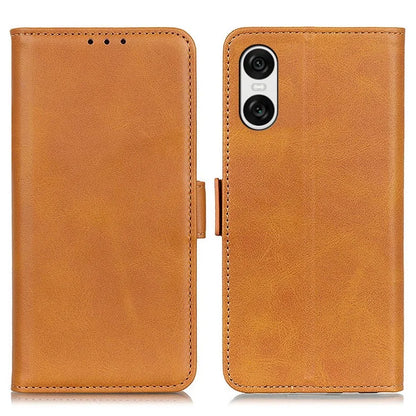 For Sony Xperia 10 VI Case PU Leather Wallet Phone Cover Cowhide Texture