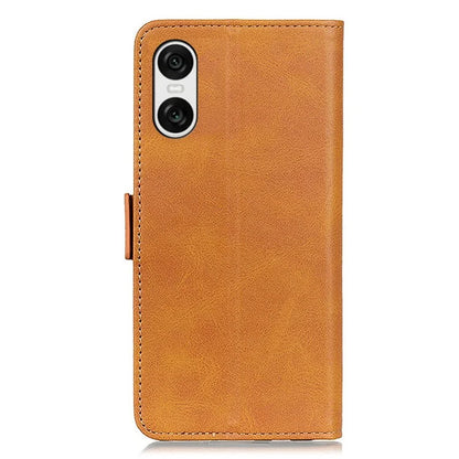 For Sony Xperia 10 VI Case PU Leather Wallet Phone Cover Cowhide Texture